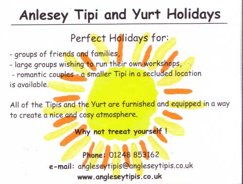 Anglesey Tipi and Yurt Holidays Page 2